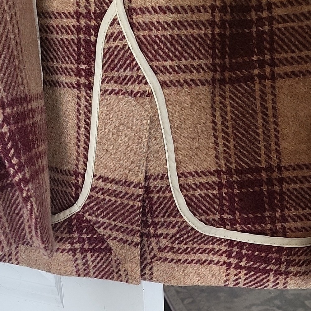 Isabel Marant Beige and Burgundy Plaid Blazer - Picture 8 of 13